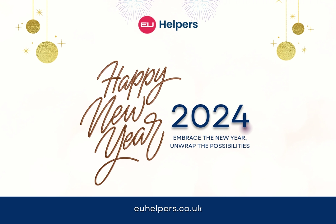 Happy New Year 2024 Europe EU Helpers